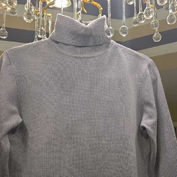 Cashmere Elegant Gray Turtleneck Sweater EUC - Picture 3 of 13